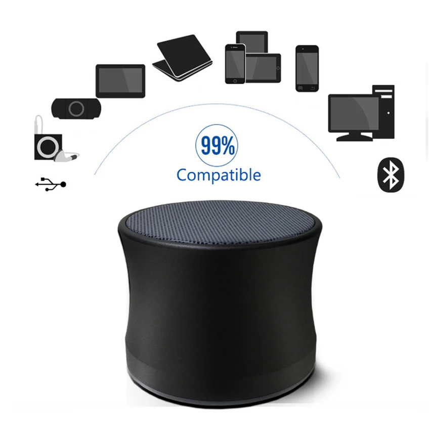 Aimitek металлическая Беспроводная мини портативная Bluetooth колонка алюминиевый бас
