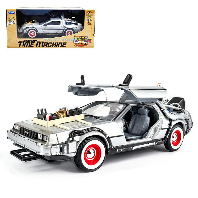 Back to the Future 3 Welly 1:24 готовый игрок один Назад в будущее делореанская машина времени режим полета металлическая модель автомобиля игрушка Новинка в коробке - Цвет: Back to the Future 3