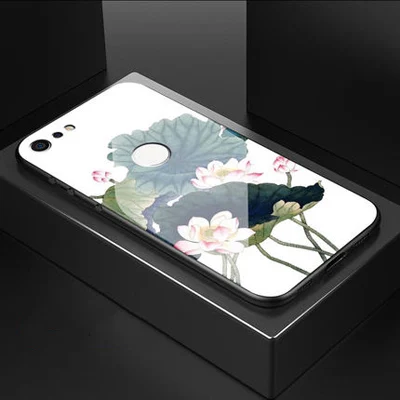 Vintage Flowers Case For Smartisan Nut U3 Pro PC+Tempered Glass Patterned For Smartisan Nut U3Pro Cases Silicone Edge Cover - Цвет: A8