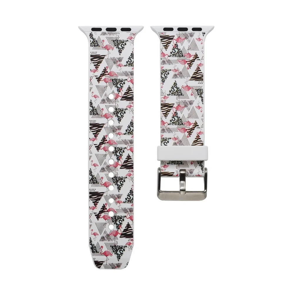 Camouflage flowers print Colorful Silicone Replacement Sport Band For Apple Watch Series1234 Strap iWatch Sports Edition | Наручные часы
