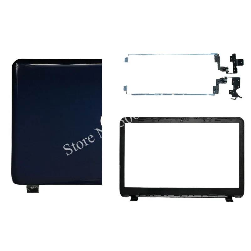 Lcd задняя крышка/lcd передняя рамка/Петли для hp 15-r009ns 15-r010ns 15-r011ns 15-r012ns 15-r127nf 15-r128nf 15-r130nf 15-r132nf - Цвет: Blue B and Hinges