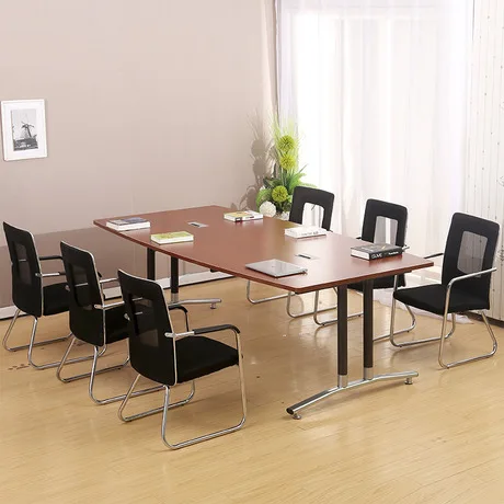 Стол для конференций офисная мебель офиса деревянный + стальной офисный стол
