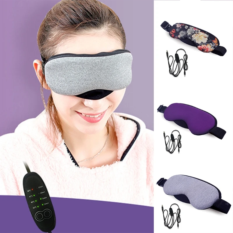 

New Temperature Control Heat Steam Cotton Eye massager Mask USB Charging Brain Electric Health Care Tools Stress Relief