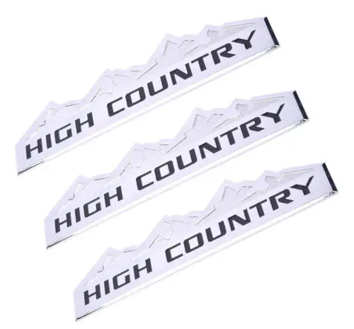 

3x Chrome High Country Emblem Fender Tailgate Badge For High Country