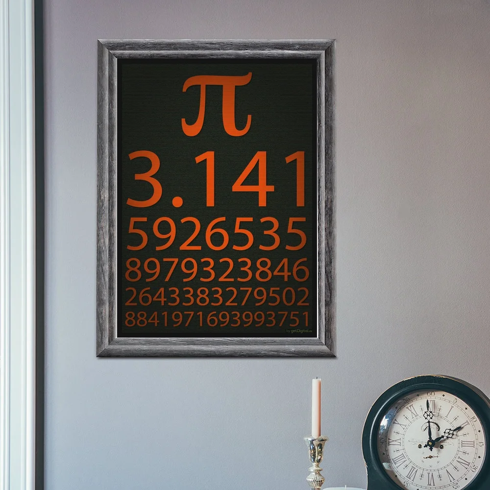 Pi Математика 3 14 плакат искусство стены холст фотокартины маслом без рамки | Дом и