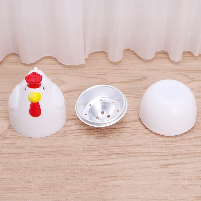 Home Chicken Shaped Microwave One Egg Boiler Cooker Kitchen Cooking Appliance