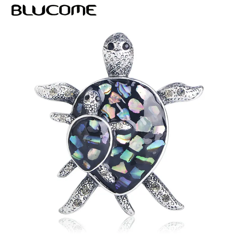 Детская/женская брошь в виде морской черепахи Blucome форме Ювелирное Украшение для
