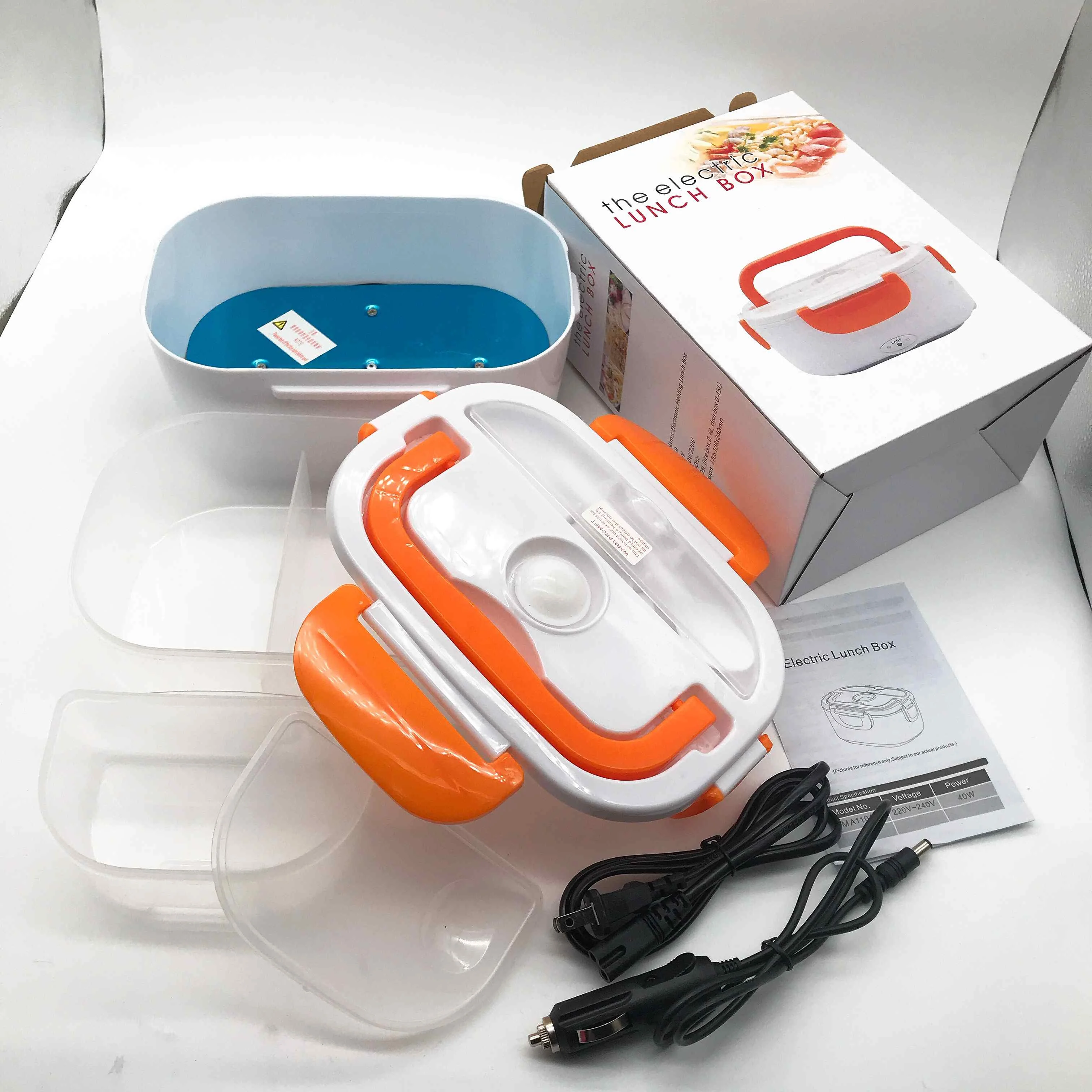 12 V-24 V 110V с электрическим подогревом Коробки для обедов Bento Коробки 2 в 1 машинок с дистанционным управлением домашняя вилка зарядного устройства с Портативный офиса школы Авто Еда контейнер теплее
