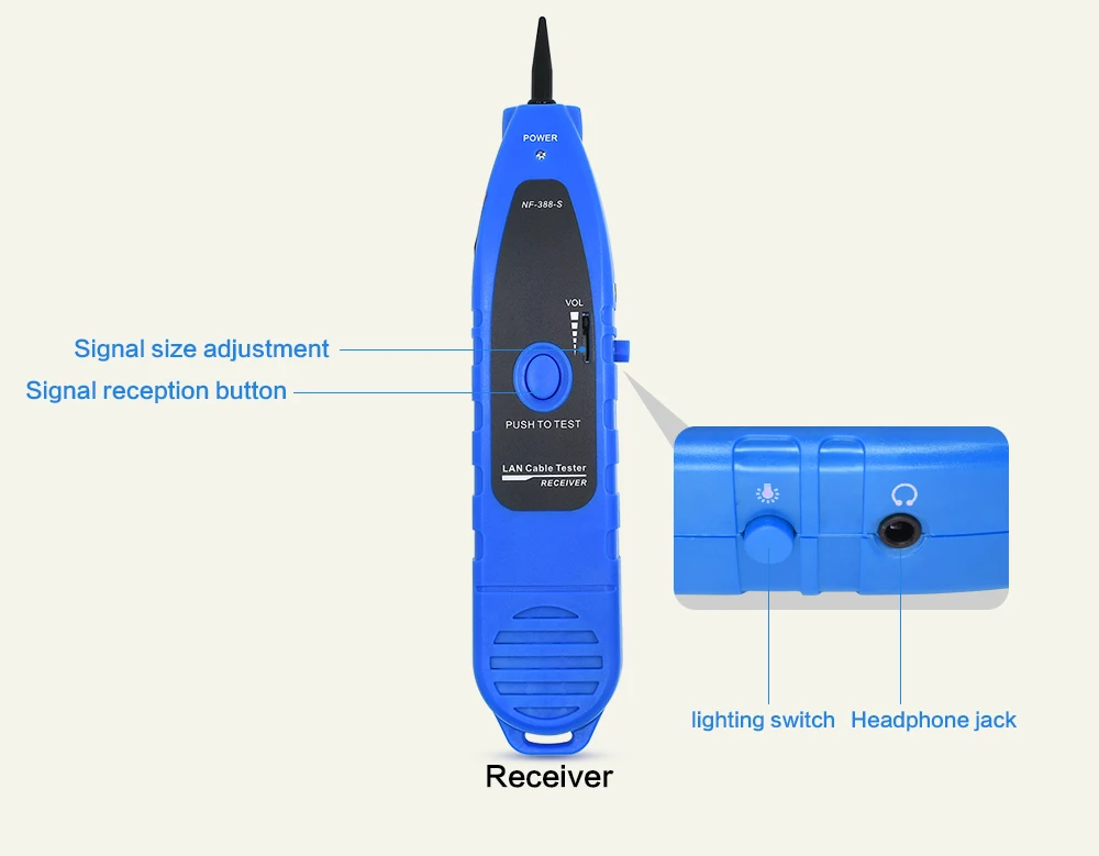 Синий Noyafa NF-388 для UTP STP RJ45 RJ11 тестер для телефонного кабеля Диагностика трассировщик тона комплект LAN сетевой тестер кабеля