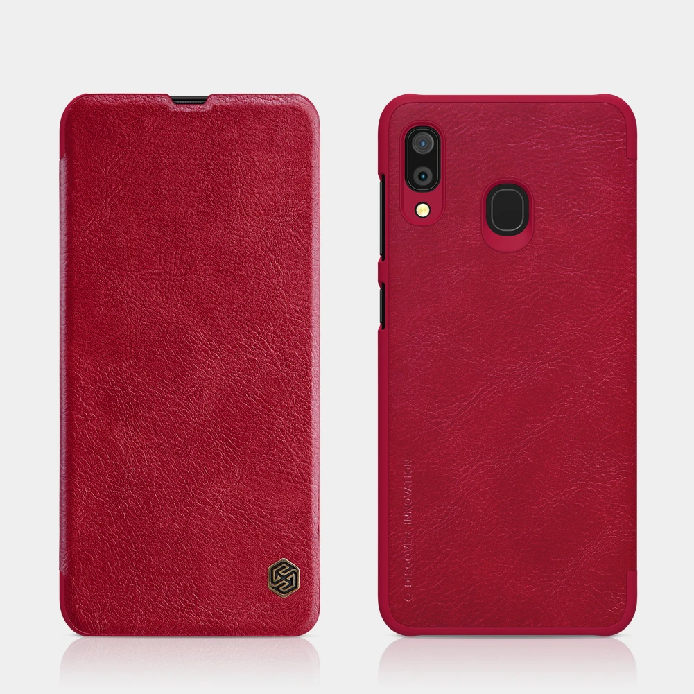 Чехол для samsung Galaxy A10 A20 A30 A40 A50 A60 A70 Nillkin Qin из искусственной кожи откидной Чехол M20 M30 M40 с отделениями для карт Fundas