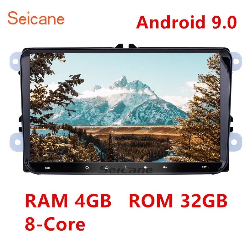 Seicane 2DIN Android 9,0 gps мультимедийный плеер Автомобильный Радио для VW Golf Polo Passat Touran T5 Cupra сиденье Toledo Leon Skoda Octavia