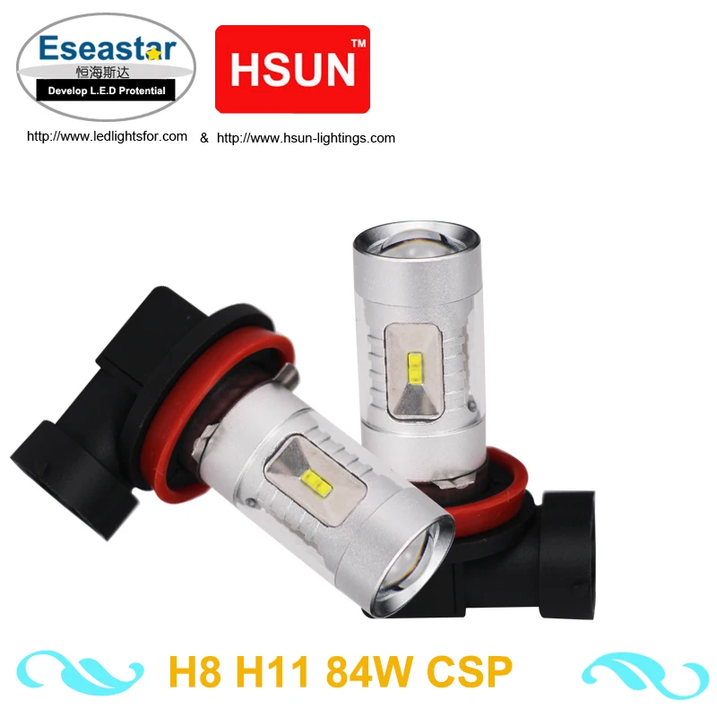 

Eseastar 2pcs High Power led Fog Light canbus bulbs H4 H8 H11 9005 9006 LED 12smd CSP yellow canbus H8 LED H11 LED 12v