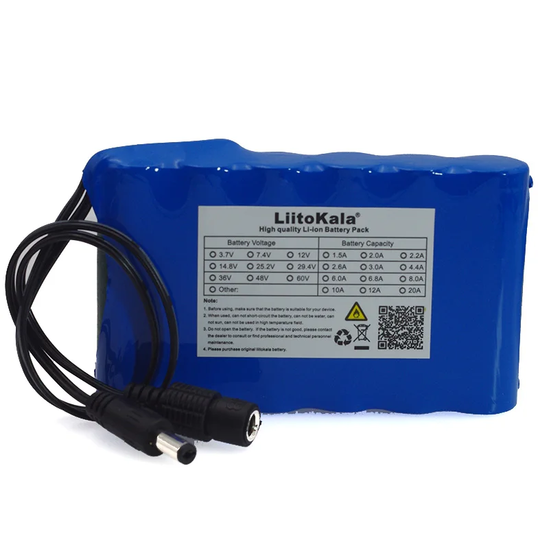 LIitoKala 12 V 6800 Mah портативный супер 18650 перезаряжаемый телефон емкость CCTV Cam Monitor DC 6 6.8A