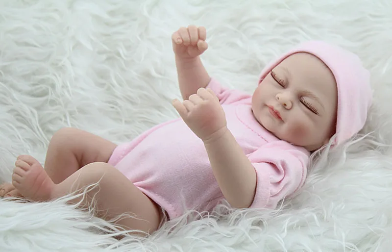 NPKDOLL 2 шт./компл. 28 см мини кукла 10 &quotручная работа силиконовые гиперреалистичный