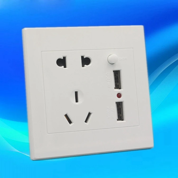 SeTo 86 тип двойной порт USB зарядка + пять отверстий питания розетка панель настенная