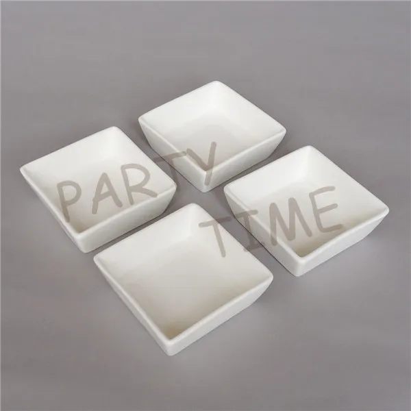 Керамическая квадратная тарелка для бара и вечерние белая десертная | Дом сад