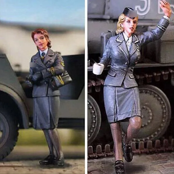 1/35 статуэтка в виде Пособия по немецкому языку Связь женский солдат 2 шт./компл. модель Наборы