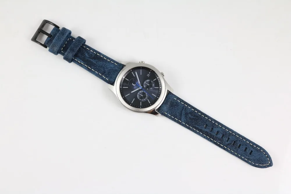 Хохлатый кожаный ремешок для samsung Galaxy watch 46 мм/gear S3 frontier/Классический 22 мм ремешок для часов correa браслет на запястье ремень amazfit