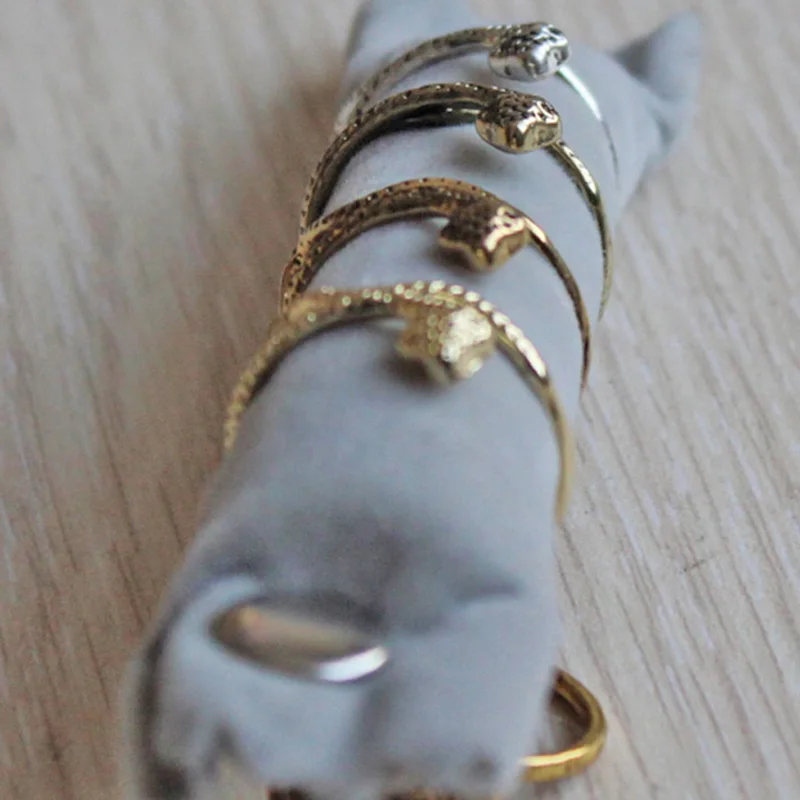 Хип-хоп стиль регулируемое крутое кольцо змея кольца для женщин и мужчин оптом