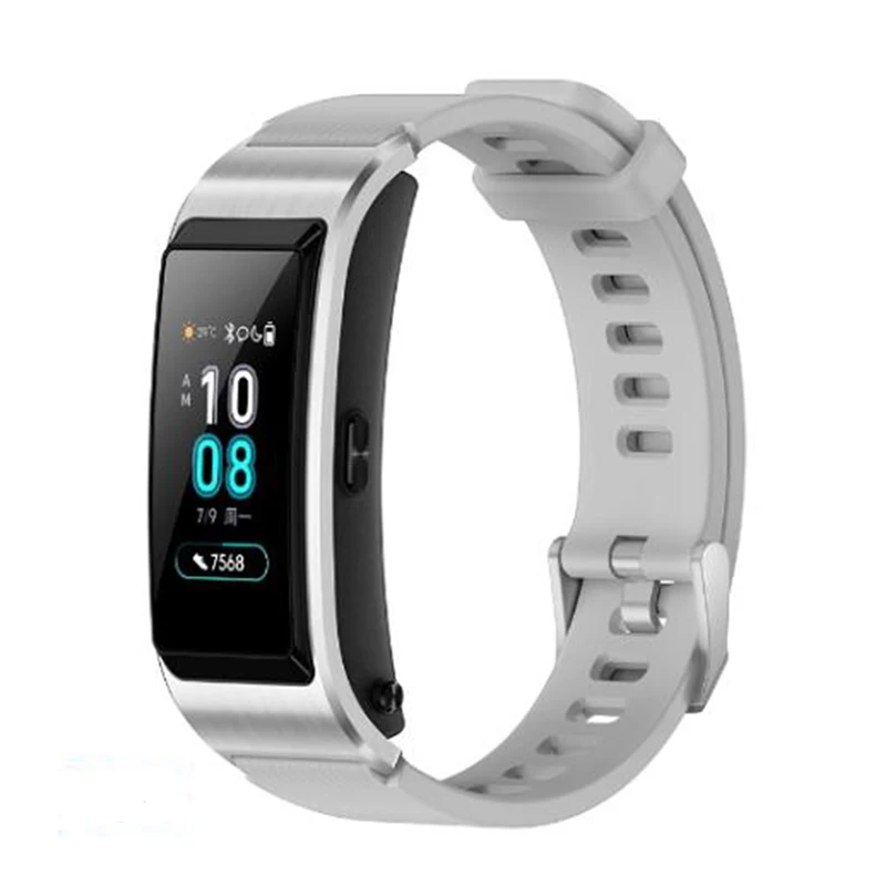 Silver huawei TalkBand B5 Talk Band Bluetooth Смарт-браслет носимые спортивные Напульсники сенсорный AMOLED экран вызова наушники группа - Цвет: Silver