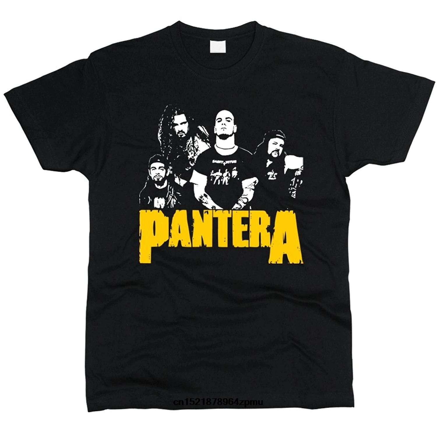 Мужская футболка Pantera Band с коротким рукавом черная забавная новинка wo для