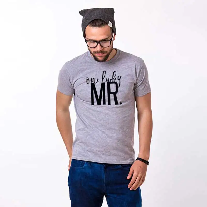 Color11 Mr mrs/парные футболки для влюбленных, одежда для жены, Одежда harajuku, одинаковая Женская одежда с надписью love camisetas verano mujer, летняя одежда - Цвет: Color11