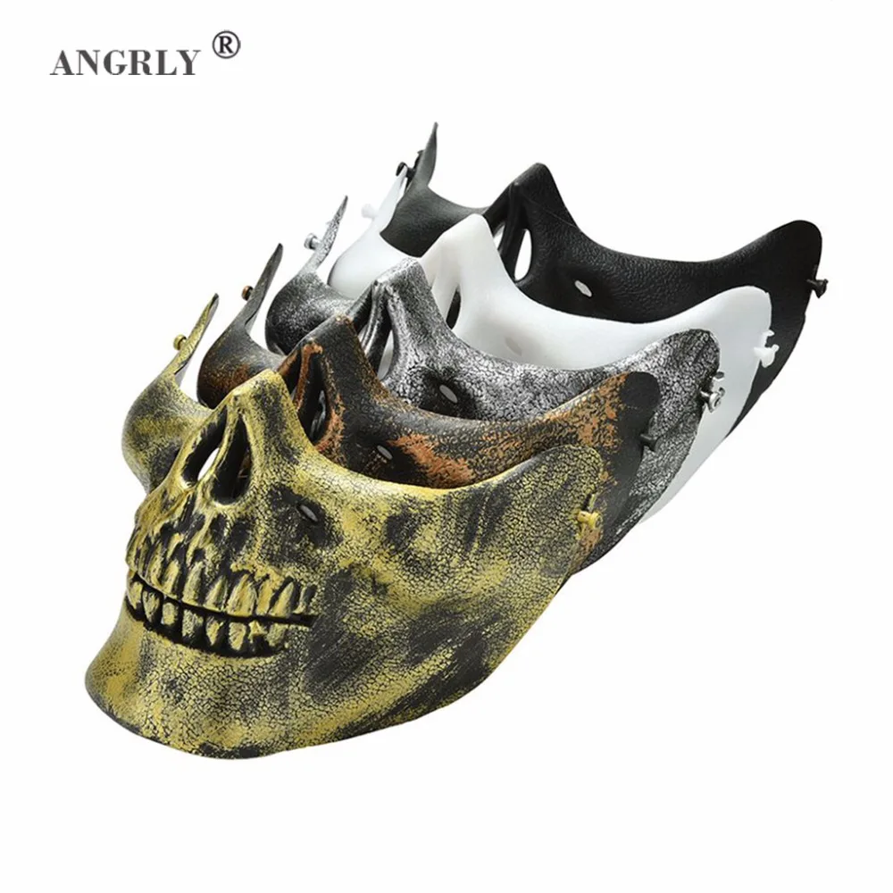 ANGRLY костюм Хэллоуин Страйкбол Череп Мотоцикл Скелет страйкбол Охота Байкер