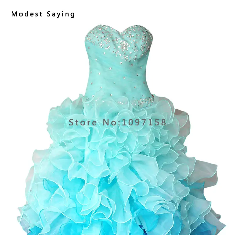 Женское бальное платье с рюшами пышное кристаллами модель YQ1 2017|fashion quinceanera