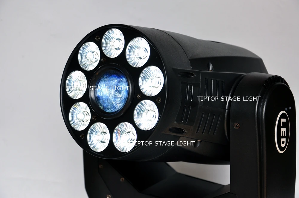 Freeshipping 2 Unit 1*75W+9*12W Led Moving Head Light Focus Function 3 Facet Prism Stage Washer Lighting DMX512 Move Lights | Лампы и