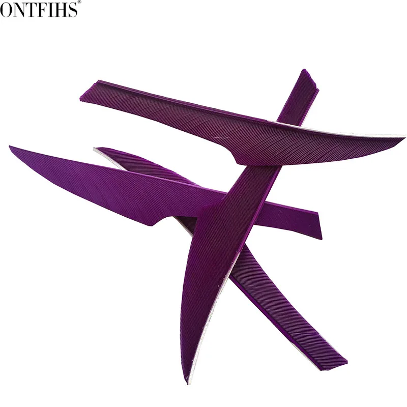 ONTFIHS 100PCS Arrrow Feather 4&quot King RW Archery Fletches Arrow Accessories Turkey Fletching Purple | Спорт и развлечения