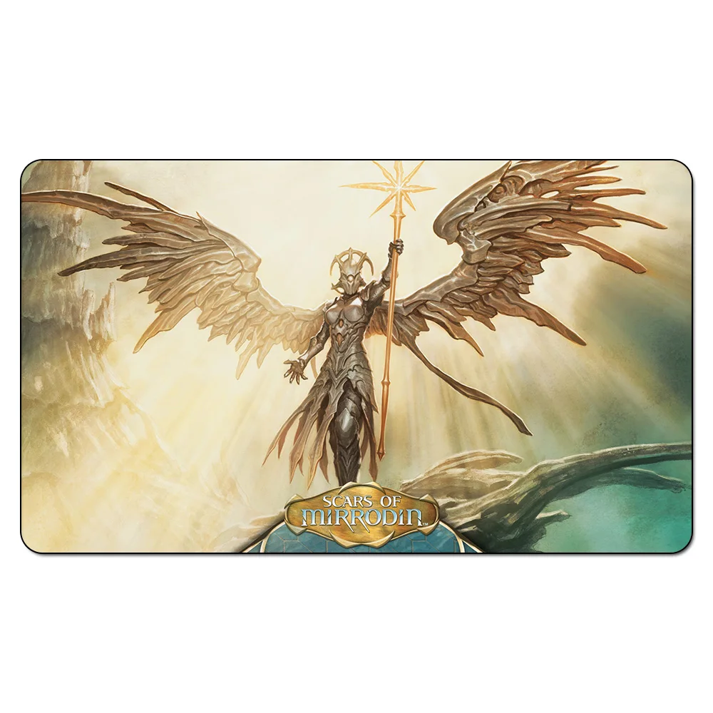 Ангел боевой Дракон Playmat) волшебный Настольные игры playmats, резиновые таблицы площадку, сбор Дизайн Playmat Бесплатный подарок мешок - Цвет: Синий