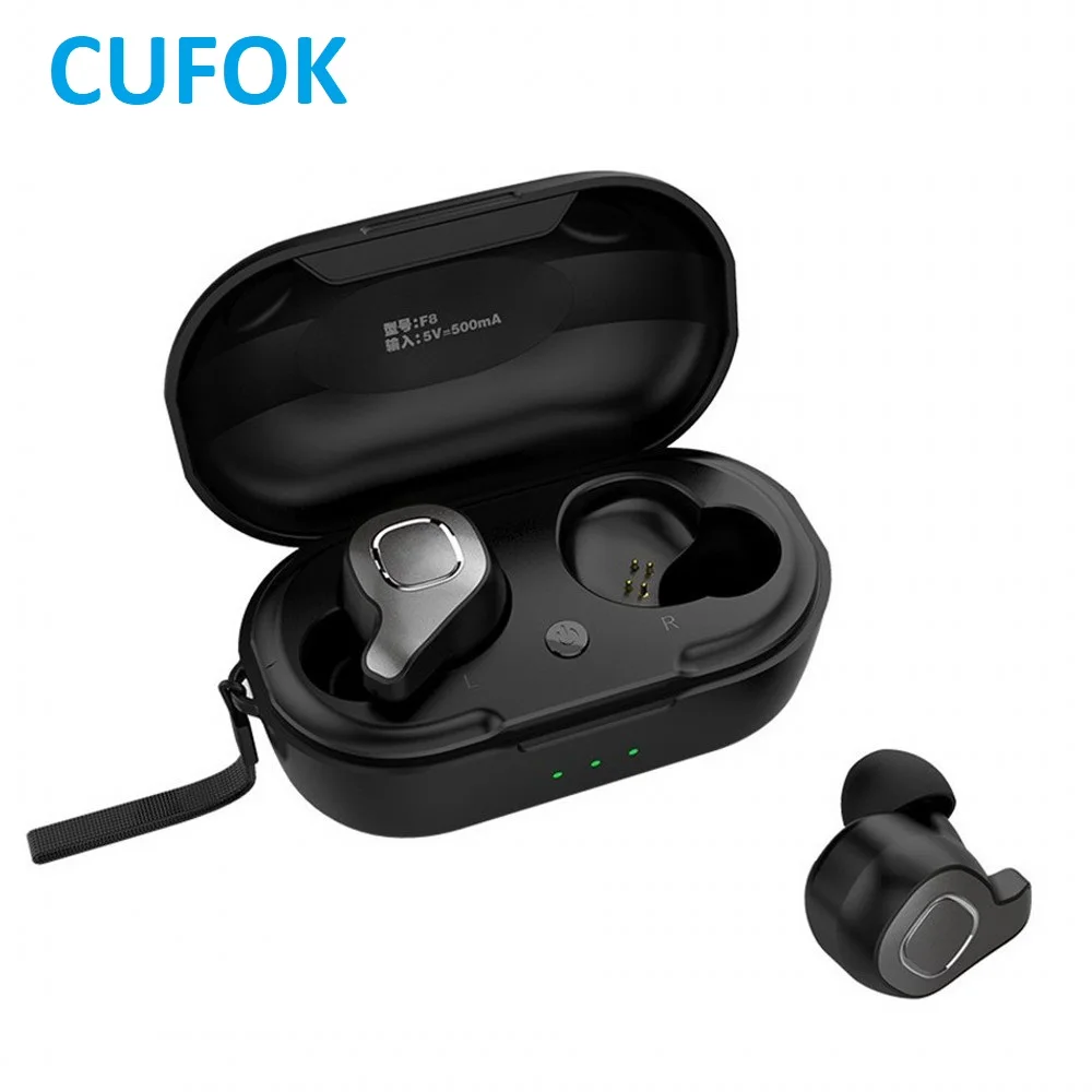 CUFOK TWS Bluetooth 5 0 наушники беспроводные бас стерео спортивные Handsfree гарнитура для Apple