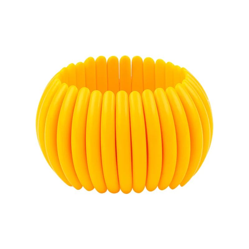 yellow Guanlong, модный дизайн,, богемный, бисерный, растягивающийся, на молнии, браслет, 6 цветов, прямая - Окраска металла: yellow