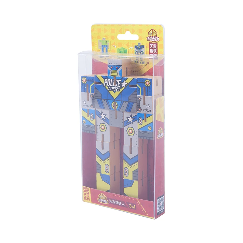 Игрушка прорезыватель для мозга 3D деревянная головоломка полицейский замок