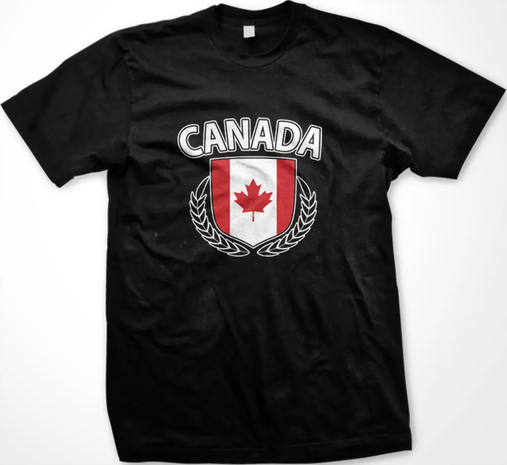 

Новая брендовая одежда, футболки, Канада, Олива, ветки, флаг страны, кленовый лист, Канадская гордость, Мужская футболка, летняя мода