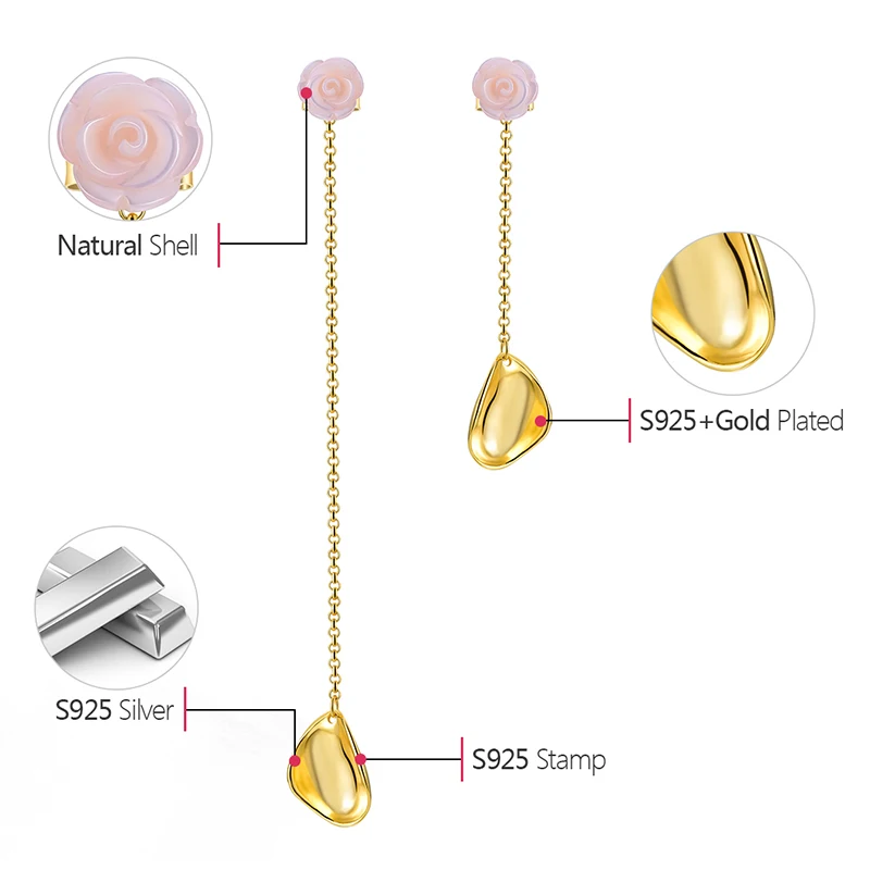 Lotus Fun реальные 925 серебро ручной работы дизайнер ювелирных украшений Sea Shell Нежная