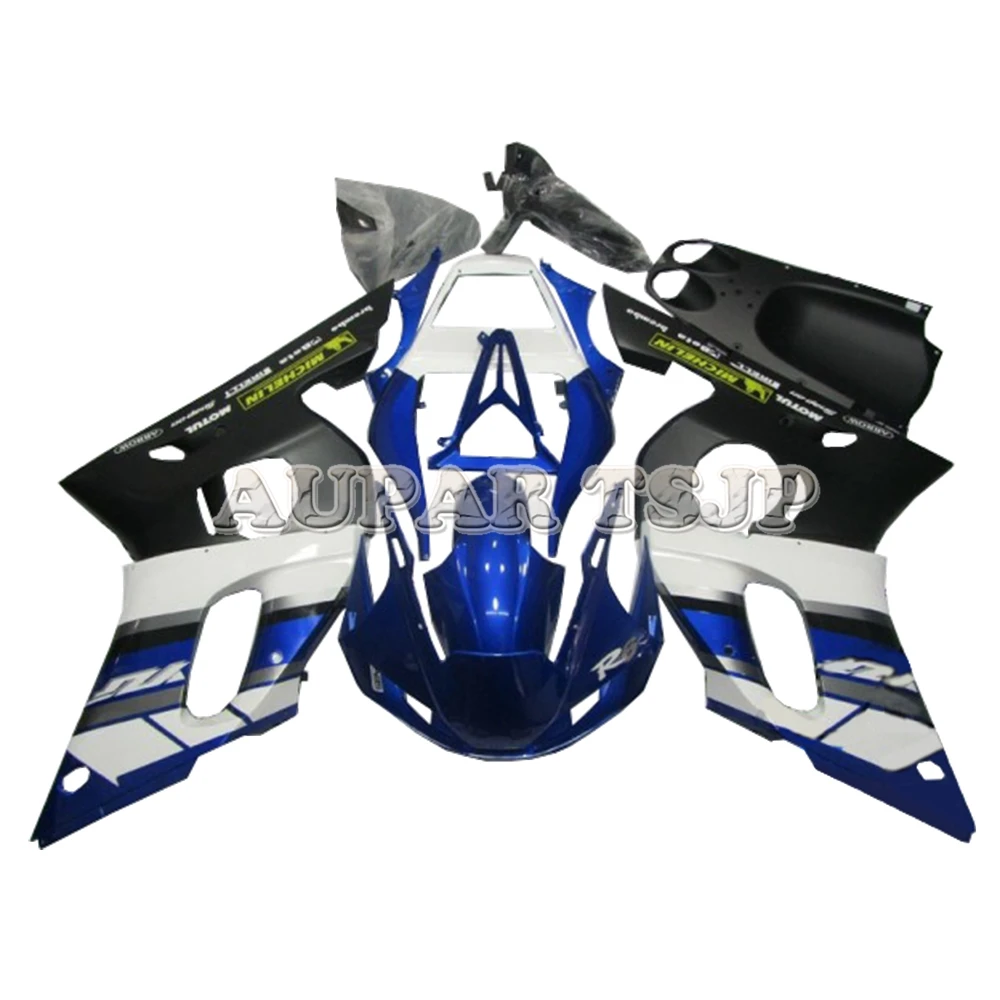 

Blue Black White Bodywork Kit Plastic Bike Panels For Yamaha 1998 1999 2000 2001 2002 YZF-600 R6 ABS Injection Cowlings 98 - 02