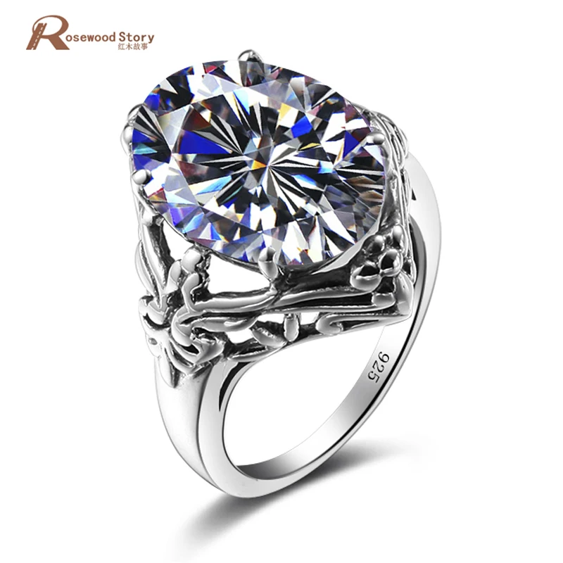 

Роскошное хрустальное кольцо Angel Cocktail cz Ювелирное кольцо с фианитом для женщин винтажное 925 пробы Серебряное кольцо с камнем на день рождени...