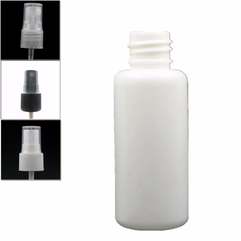 

30ml pe bottle with white/transparent/black fine mist,sprayer ,empty white plastic bottle X 10