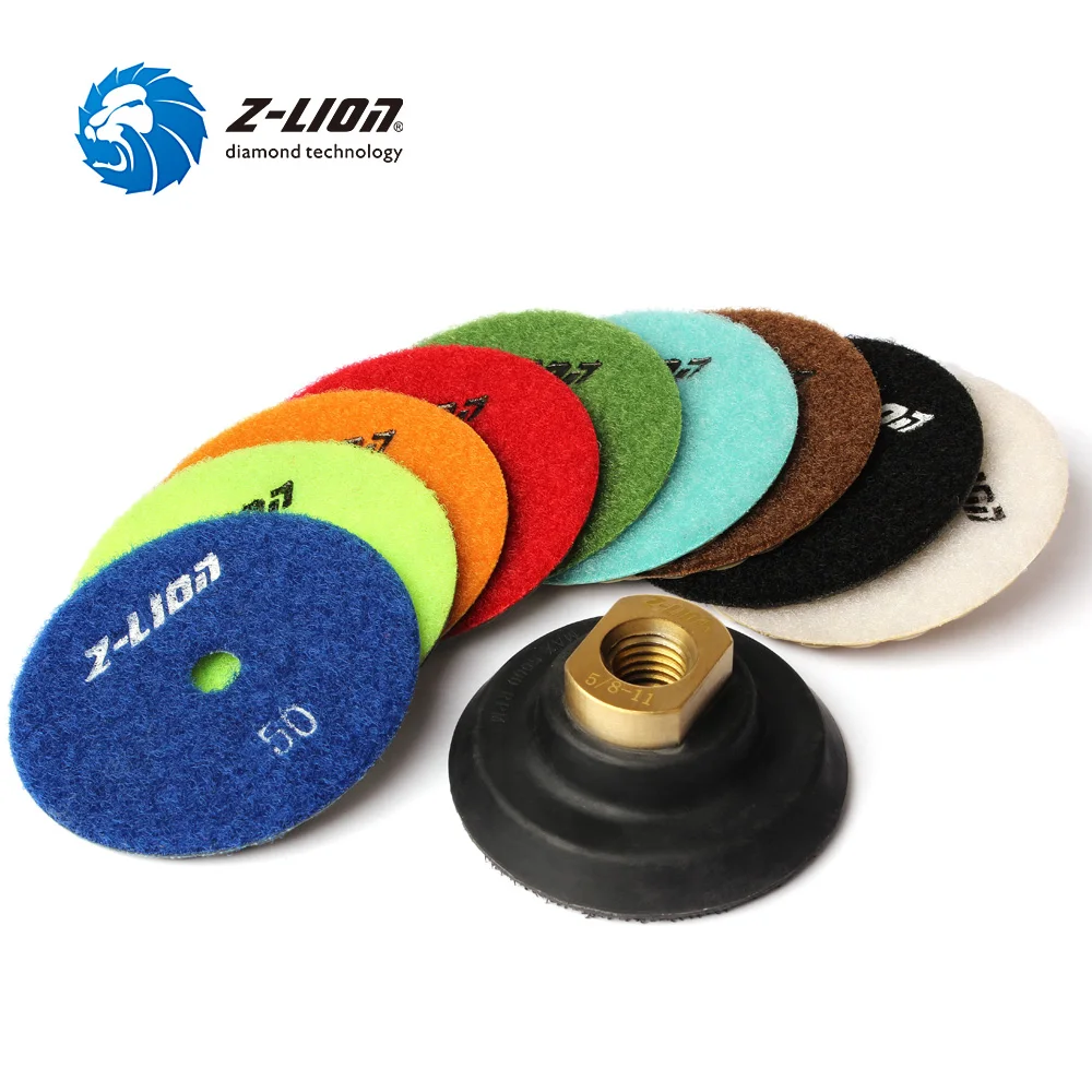 Z-LION 3 &quot10 шт./партия сухой Алмазный полировальный диск резиновый задник коврик