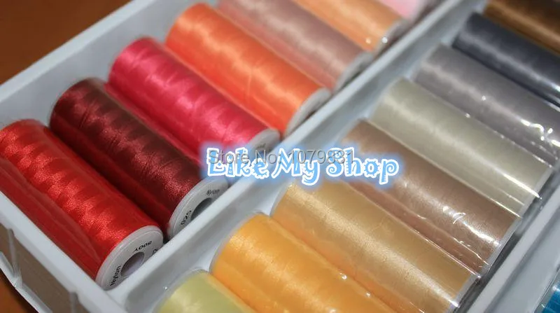 free shipping 30 assorted colors nylon overlocking sewing thread high tenacity 100D/2 | Дом и сад
