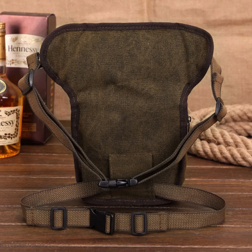 Сумка поясная Мужская холщовая в стиле милитари для езды на мотоцикле |