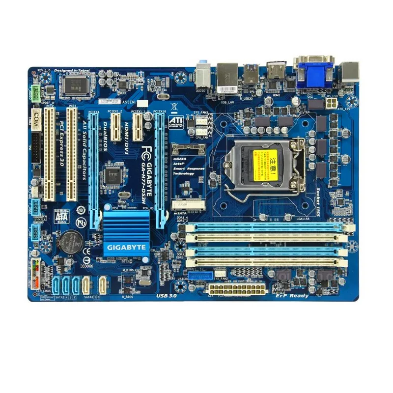 Для Gigabyte GA-H77-DS3H оригинальная б/у настольная материнская плата H77-DS3H H77 LGA 1155 i3 i5 i7 DDR3