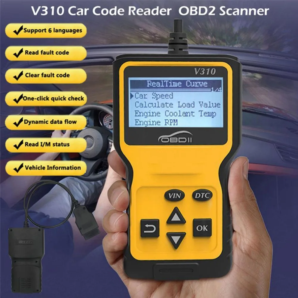 Автомобильный сканер кода OBDII EOBD CAN v310 считыватели кодов и сканирующие