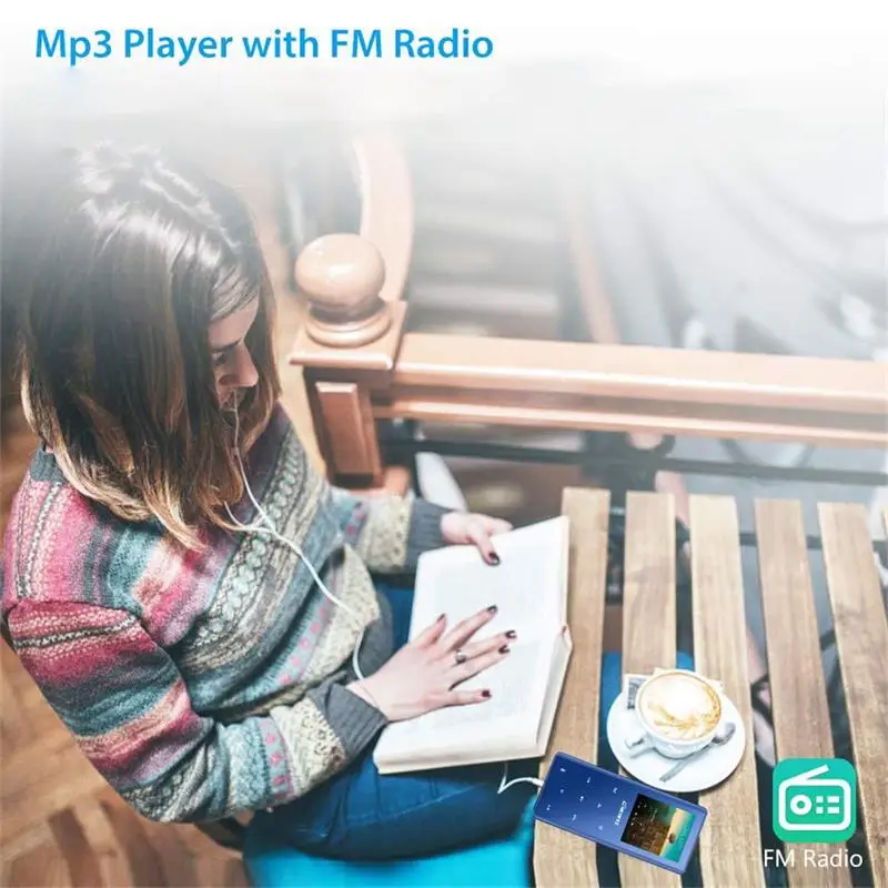 

MP3 Player Bluetooth 4.2 Metal Touch Button Music Player 8GB/16GB/32GB/40GB Built-in Speaker with FM, Expandable 128GB TF Card