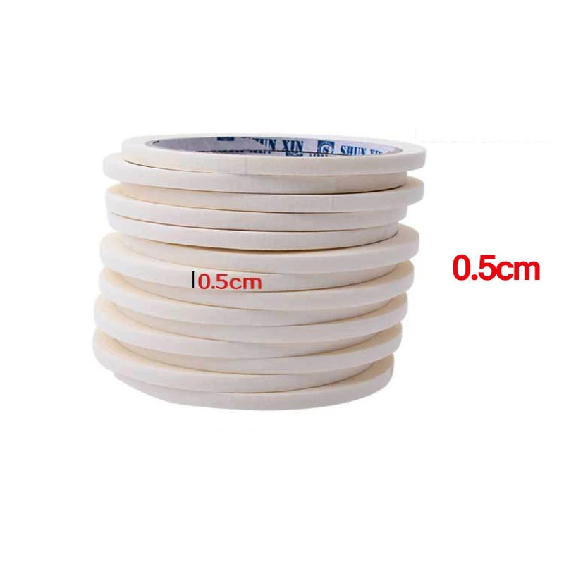 2pcs Nail Art Adhesive Tape 0.5cm&amp1.2cm 17m Creative Design Stickers Strong Sticky Glue DIY Gel Polish Manicure Accessories | Красота и