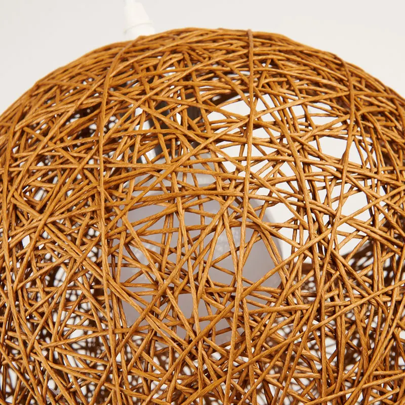 Современный Плетеный светодиодный подвесной светильник Ma в форме шара из