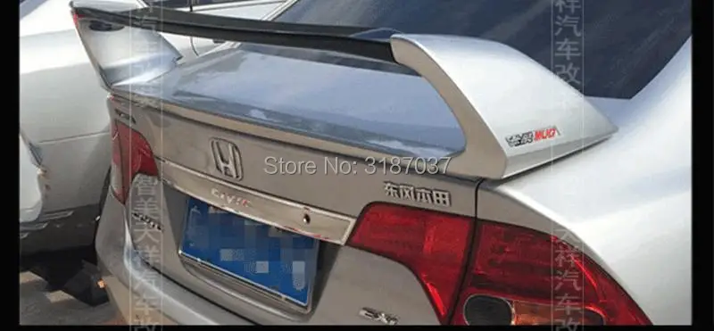 Спойлер для Honda Civic FD2 2006-2011 Неокрашенный задний спойлер на крыло крышу АБС-пластик