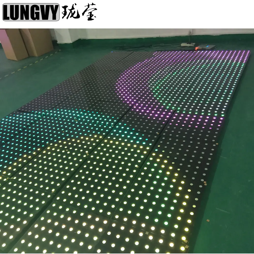 Led танцпол 8*8 64 шт. 5050 SMD RGB 3в1 светодиодная Свадебная танцевальная панель из