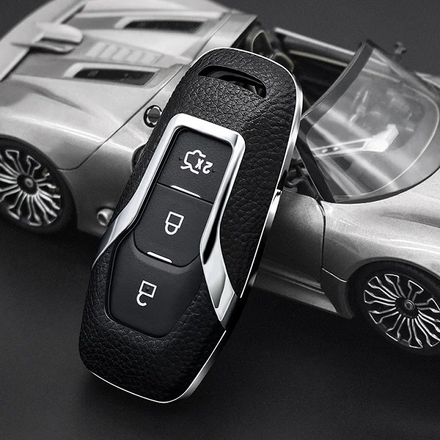 Black Автомобиль дистанционного брелока чехол для Ford Fusion MONDEO Mustang F-150 Explorer Edge для Ford Escort Эверест Ranger с брелоком - Название цвета: Black